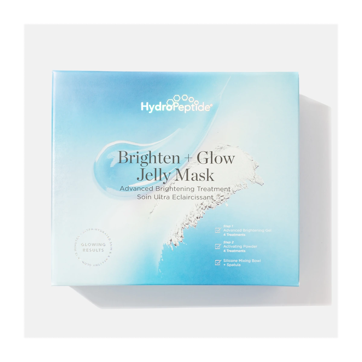 Hydropeptide Brighten + Glow Jelly Mask - dvoufázová maska na rozjasnění a výživu pleti – 4 ošetření